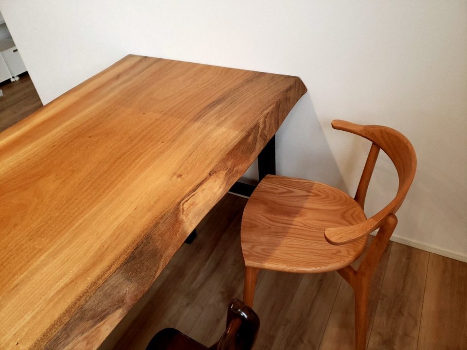 楠　一枚板　テーブル　椅子