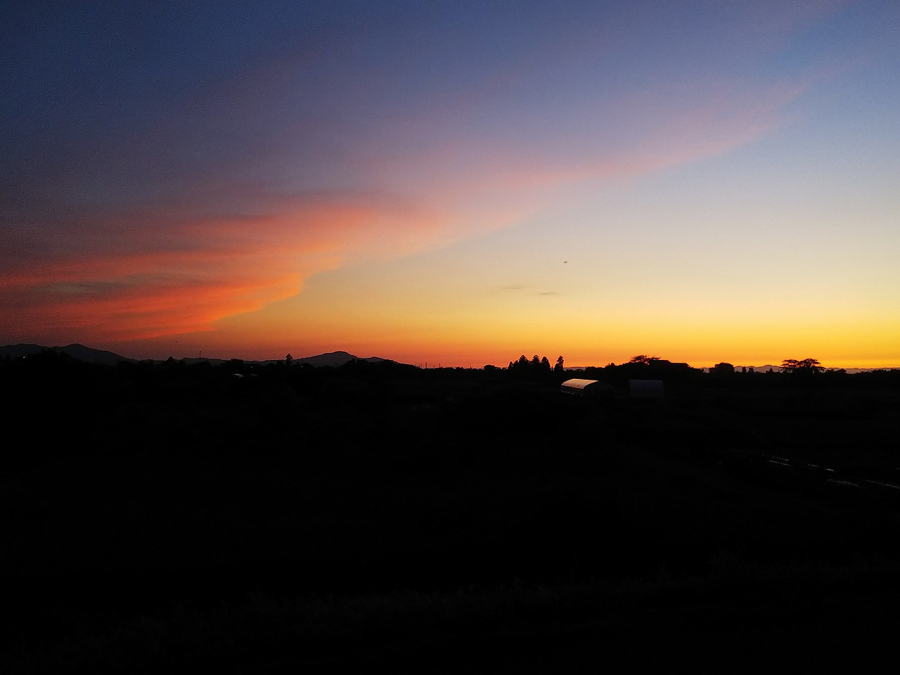 思わず撮影した夕日