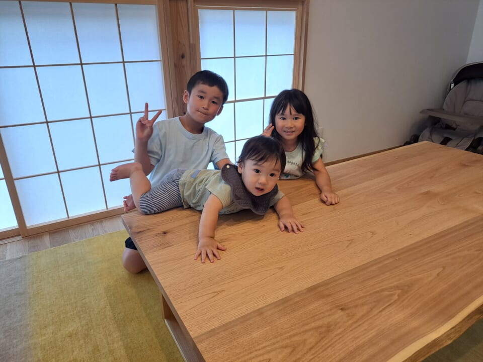 リビングテーブル、ハグみじゅうたん